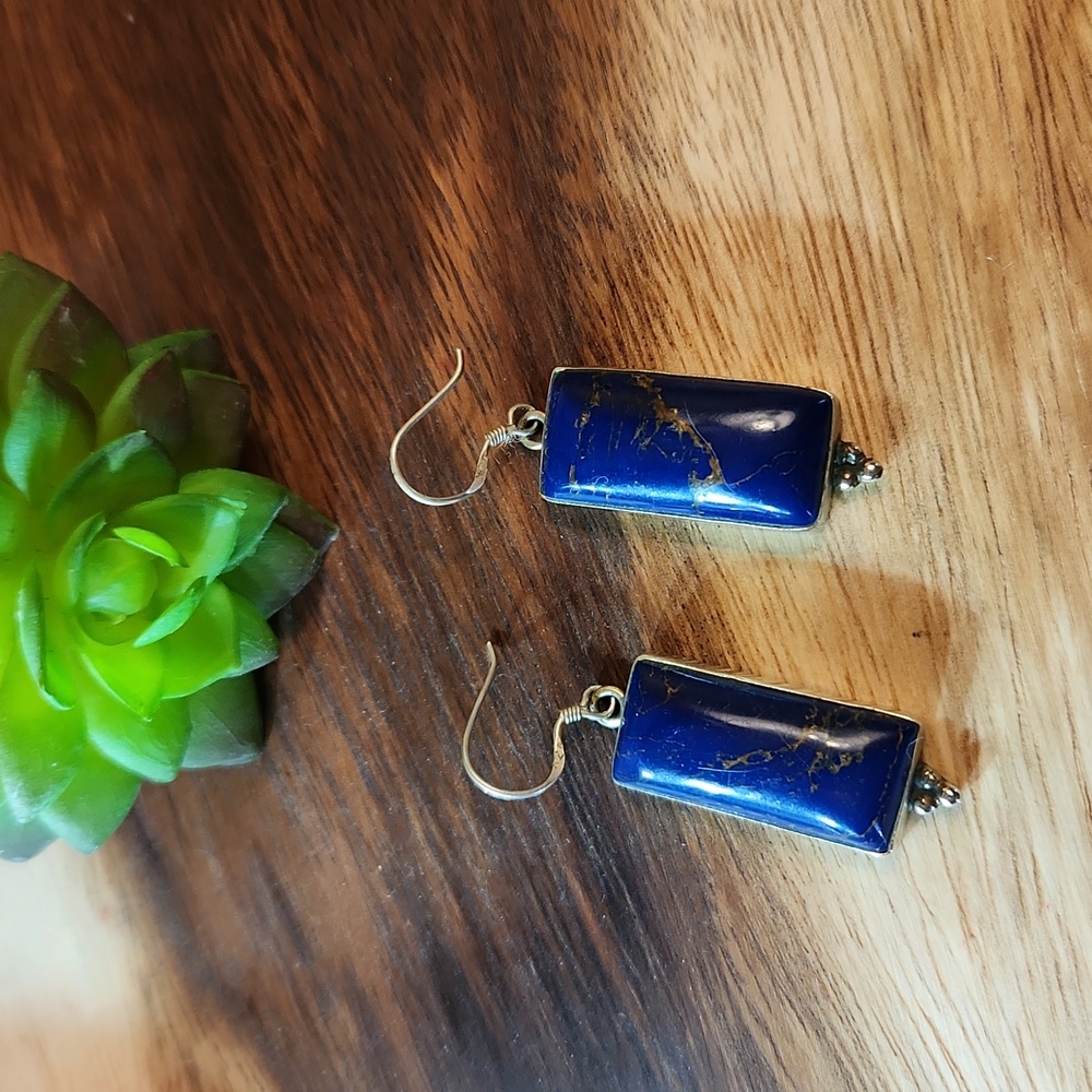 Lapis Silver Earrings